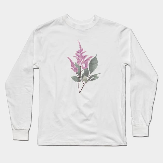 Lavender watercolor design Long Sleeve T-Shirt by Mydrawingsz